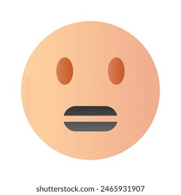 Scared emoji icon design, ready to use vector