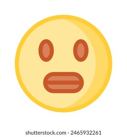 Scared emoji icon design, ready to use vector