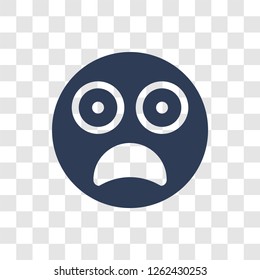 Scared emoji icon. Trendy Scared emoji logo concept on transparent background from Emoji collection