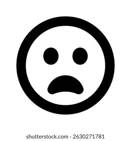 Emoji assustado com emoticon de cara surpreso.