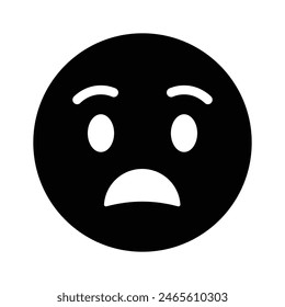Verängstigtes Emoji-Vektorgrafik-Design, Premium-Icon einfach zu bedienen und herunterladen