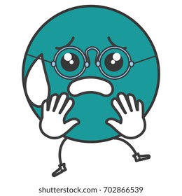 scared emoticon face character icon