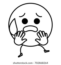 scared emoticon face character icon