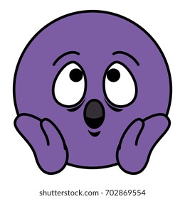 scared emoticon face character icon