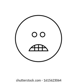 Scared, emotions icon. Simple line, outline vector expression of mood icons for ui and ux, website or mobile application