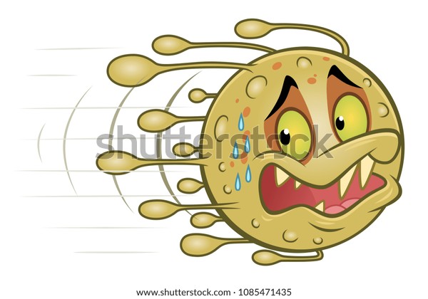 Scared Escaping Virus | Royalty-Free Stock Image