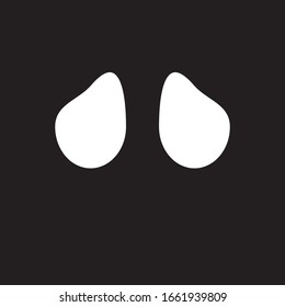 Scared Eye Face Emotion Black and White