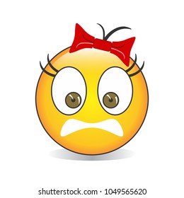 Scared Face Emoji Vector