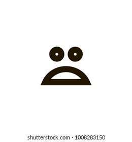 scared face icon. sign design