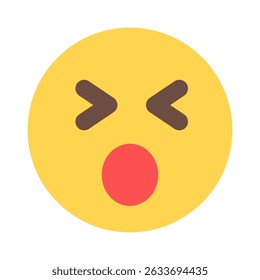 Scared face illustration for apps websites and digital content