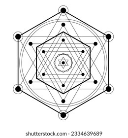 Scared Geometry Vector Design Elements. This religion, philosophy, and spirituality symbols. the world of geometry with our intricate illustrations.