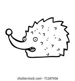 scared hedgehog cartoon