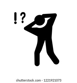 scared human icon. Trendy scared human logo concept on white background from Feelings collection. Suitable for use on web apps, mobile apps and print media.