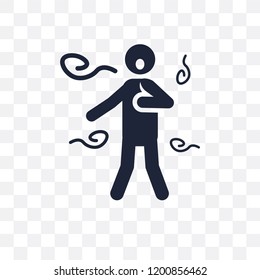 scared human transparent icon. scared human symbol design from Feelings collection. Simple element vector illustration on transparent background.