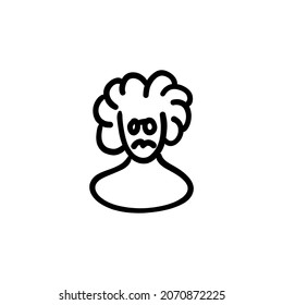 scared icon in vector. Logotype - Doodle