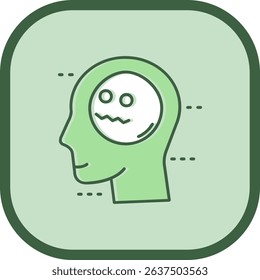 Scared Line vector Icon Design
