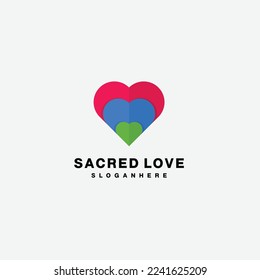 vector de diseño de color de gradiente de amor asustado