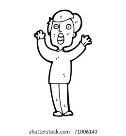 scared man cartoon