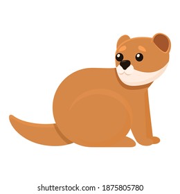 Scared mink icon. Cartoon of scared mink vector icon for web design isolated on white background