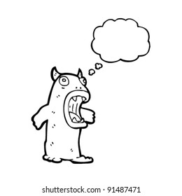scared monster cartoon