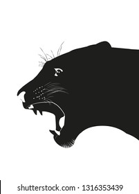 scared panter black and white