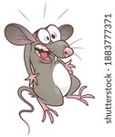 Scared pest mouse cartoon vector illustration. Cartoon pest mouse series.