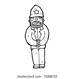 Cartoon des Polizisten