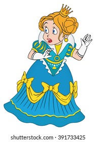 Scared Princess with a crown