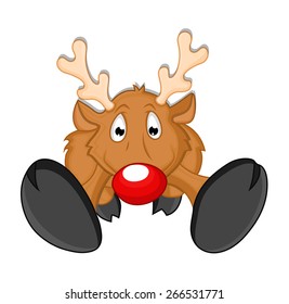 Scared Reindeer Running