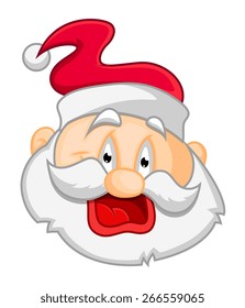 Scared Santa Character Face