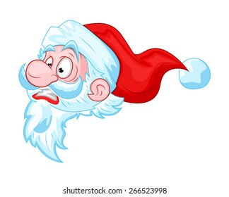 Scared Santa Claus Face