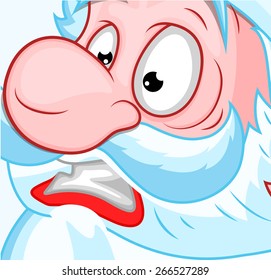 Scared Santa Close Up Face