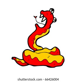caricatura de serpiente asustada