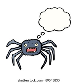 scared spider cartoon character