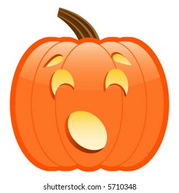 Asustado o sorprendido Jack-O-Lantern; perfecto para proyectos de Halloween