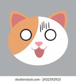Miedo sorprendido sorprendido lindo gato ilustración