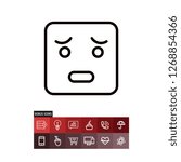 Scared vector icon