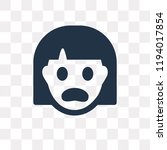 Scared vector icon isolated on transparent background, Scared transparency concept can be used web and mobile