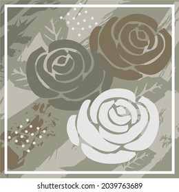 Patrón abstracto de rosas florales escarlatas. para Bandanas, pareos, almohadas y para el diseño textil doméstico, pañuelos textiles, mantas, tejidos, alfombras, almohadas, servilletas