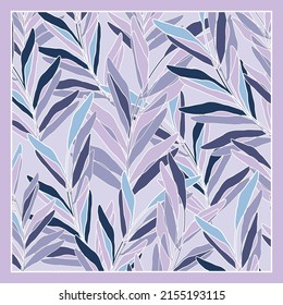 scarf with abstract leaf pattern