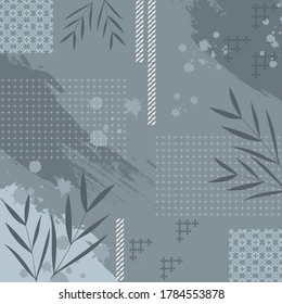 scarf abstract pattern with blue color combination