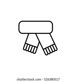 Scarf Accessory Knit Winter Line Icon