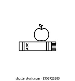 scarf, apple, organic, education icon. Element of education illustration. Signs and symbols can be used for web, logo, mobile app, UI, UX