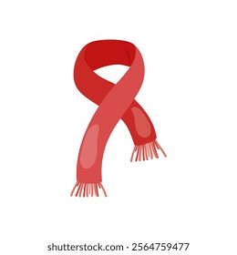 Scarf , Autumn Isolated Vector Illustration