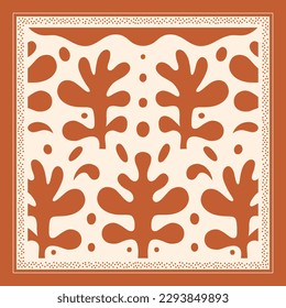 Scarf or bandana design with Abstract shapes. Vector illustration