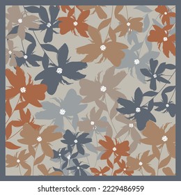 scarf with beautiful flower pattern design 