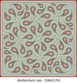 Scarf cashmere pattern illustration vector