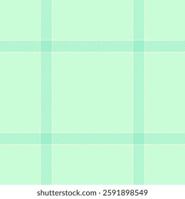 Scarf check seamless texture, 1950s tartan fabric plaid. Luxury textile vector background pattern in light and mint colors palette.