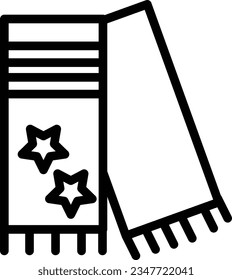 Scarf Christmas Holiday Outline Icon