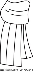 Ilustración vectorial de contorno de bufanda